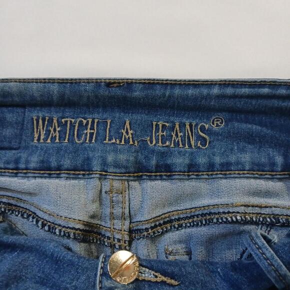 Watch LA LP8408 Women’s Blue Cotton Blend Button Fly Jeans Size 9 - Picture 3 of 16